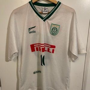 2002 Palmeiras Verdao (Big Green) #10 Pirelli Large Away Jersey